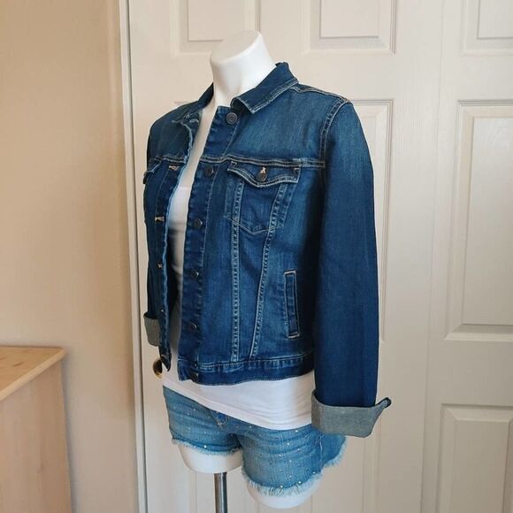 Gap embellished Icon Hotel de Cannes dark denim jacket sz S - Picture 6 of 11